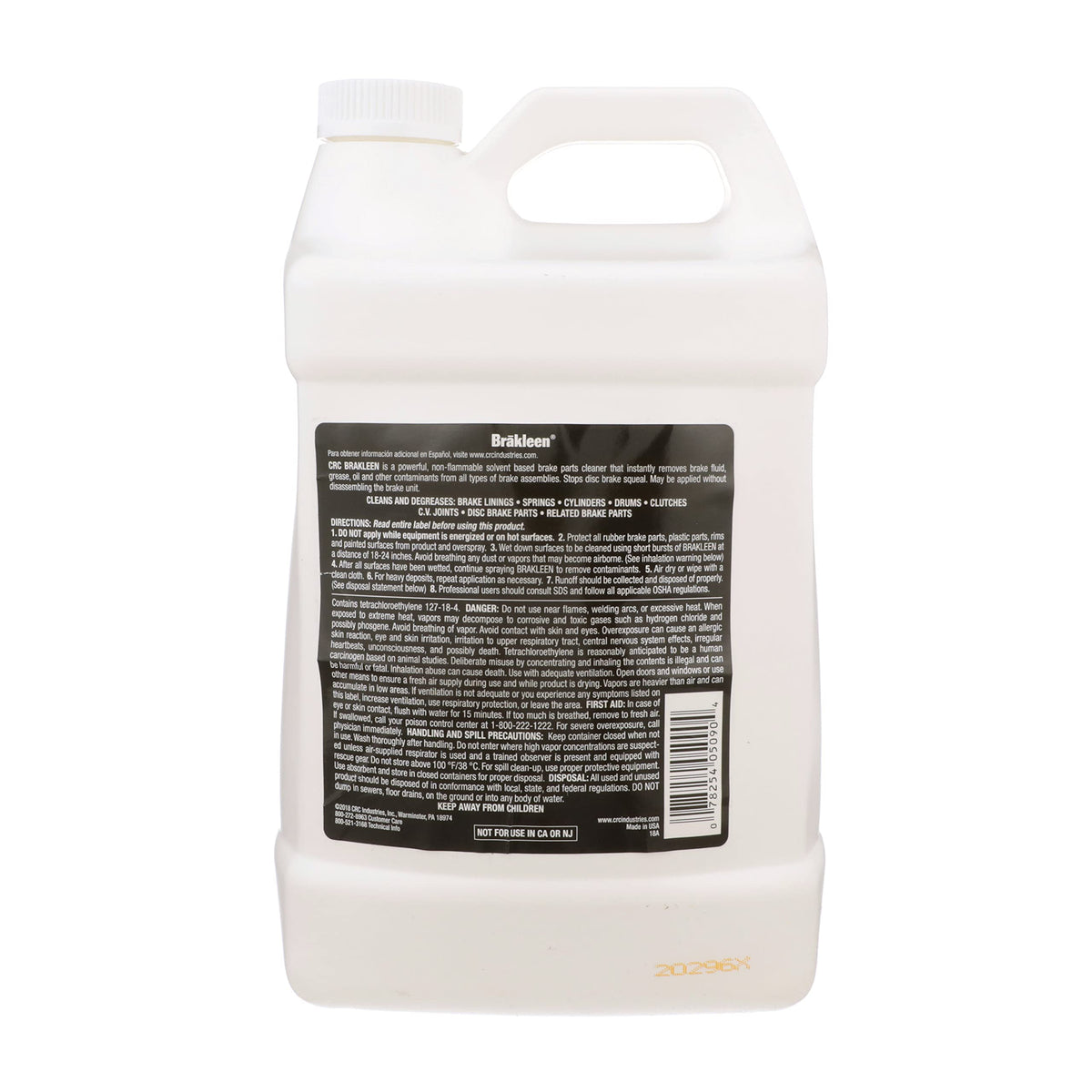 CRC Brakleen Brake Parts Cleaner Spray - Non-Flammable - 19 oz (12-Pack)