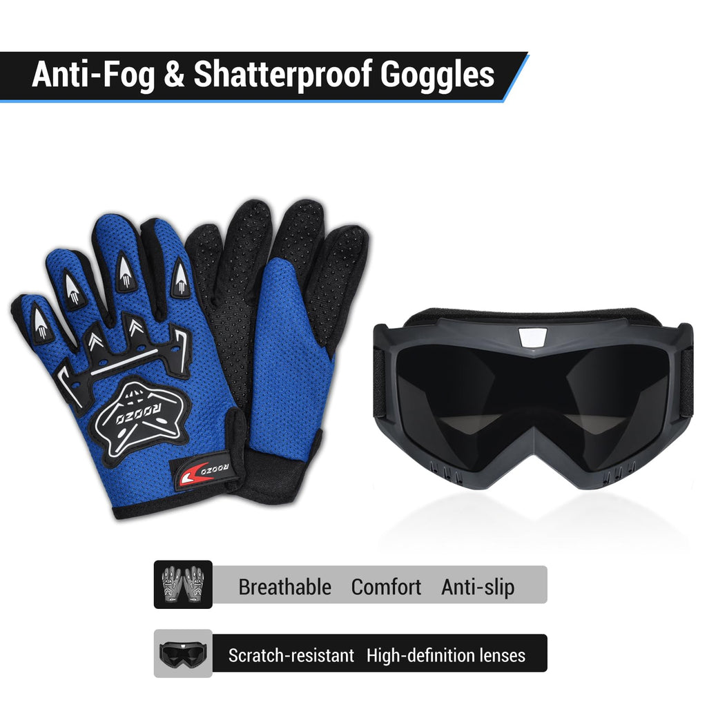 Youth Kids Dirt Bike Helmet DOT Approved, Full Face Motocross Set