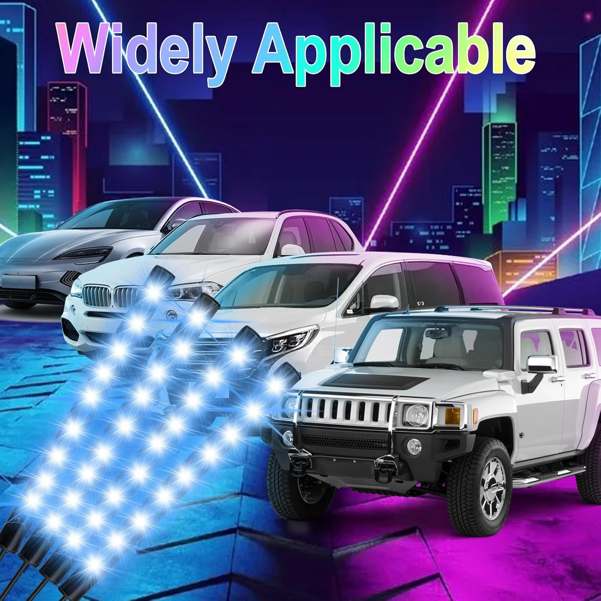 BFXM Car Interior Lights, LED Lights Strip with USB Adapter Car Accessories