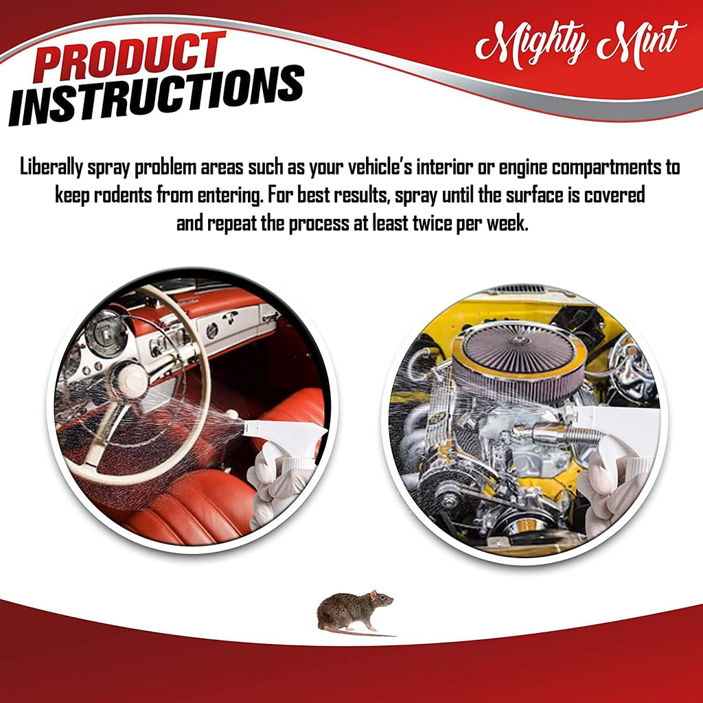 Mighty Mint Rodent Repellent Vehicle Spray, 16 oz