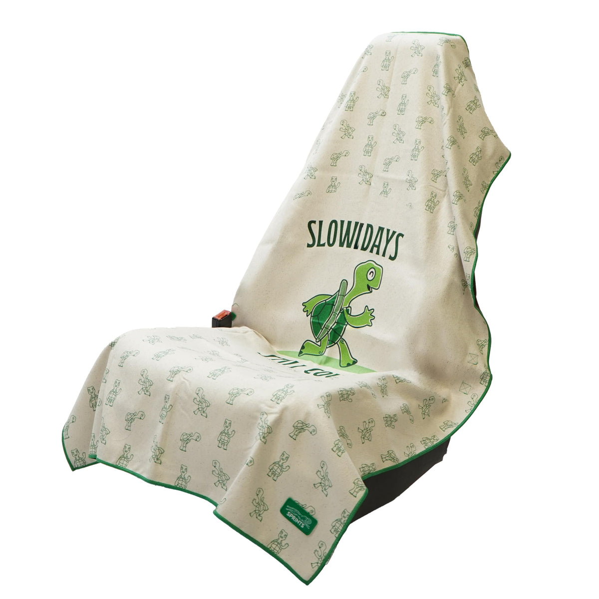 Sprints Prints Athletic Running Towel, Full-Sized, Car Seat Cover - Moisture Wicking (Midnight Mile)