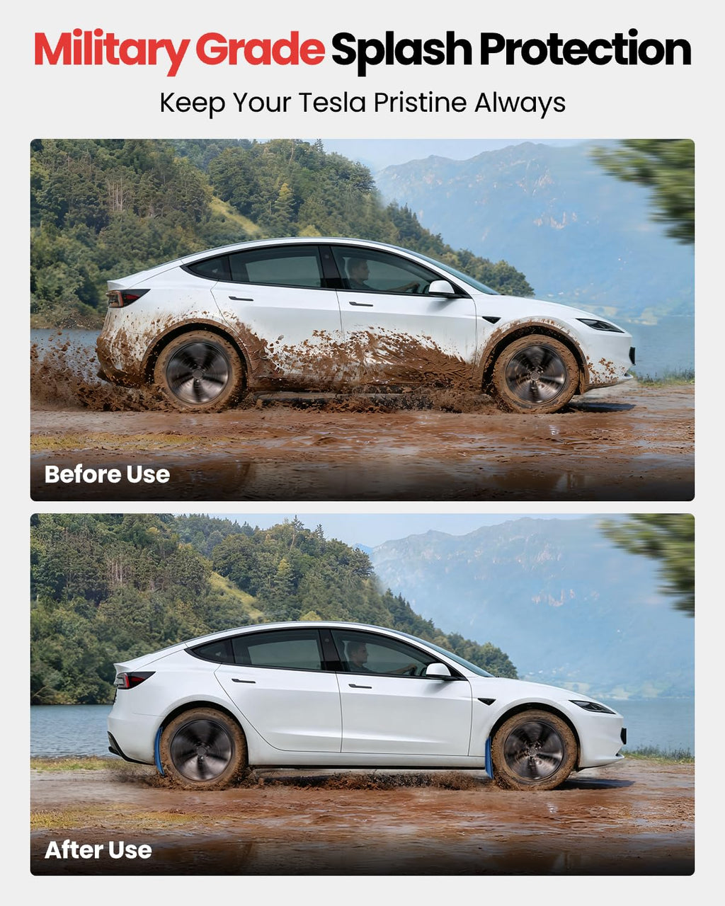 REEVAA Tesla Model Y Juniper 2025–2026 Mud Flaps Accessories, Set of 4
