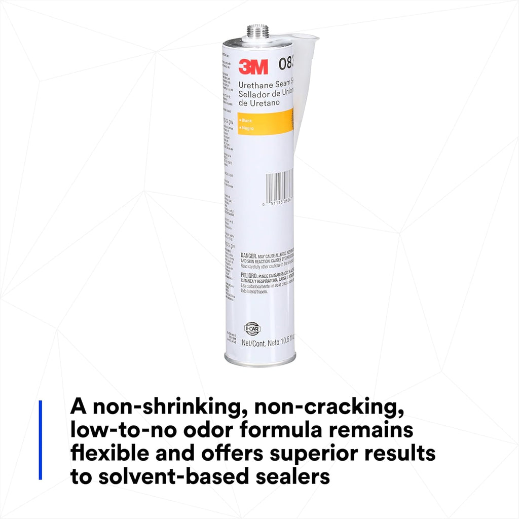 3M Urethane Seam Sealer, 08367, Black Color, 310 mL/10.5 fl oz Cartridge