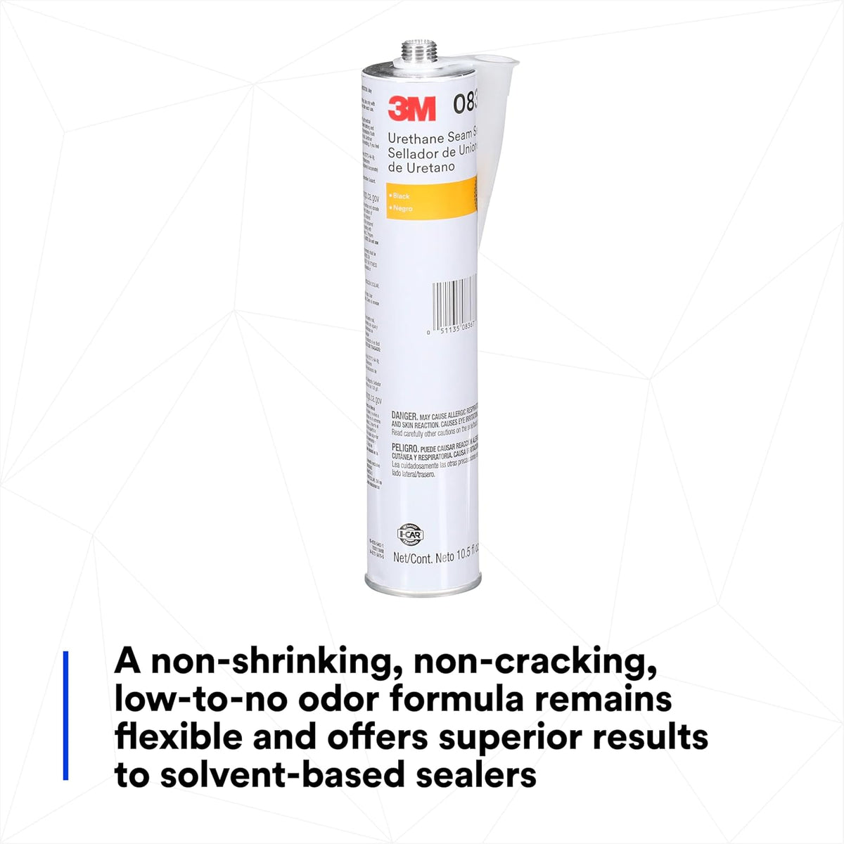3M Urethane Seam Sealer, 08367, Black Color, 310 mL/10.5 fl oz Cartridge