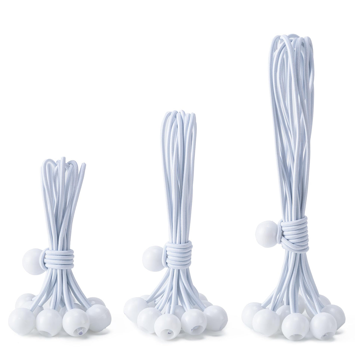 30 Pack Ball Bungee Cord, Heavy Duty Bungie Cord Balls (6",Black/White)