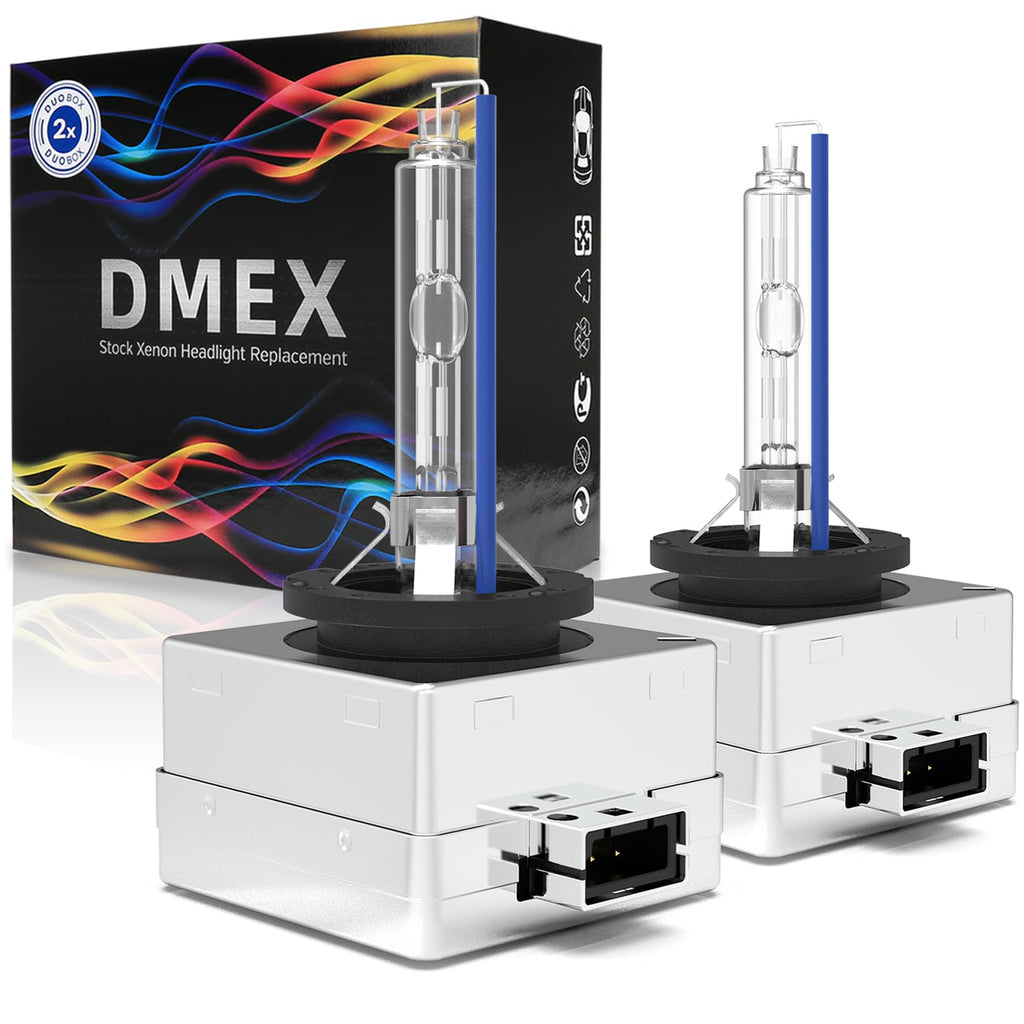 DMEX D2S HID Headlight Bulbs 6000K Cool White Xenon 35W 85122 66240 66040 66240CBI Replacement - Pack of 2 (Not fit Halogen Headlamp)