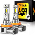 OXILAM H11 H8 H9 LED Bulb, 900% Ultra-Brightness, 5 Min Quick Install, 70000 Hours Lifespan, No Flicker, Plug and Play, Pack of 2