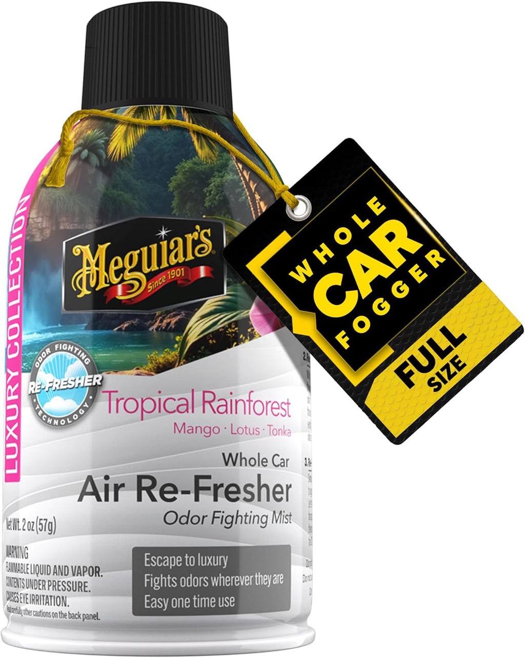 Meguiar's Car Air Refresher Odor Fighting Mist, Tropical Rainforest, 2 Oz
