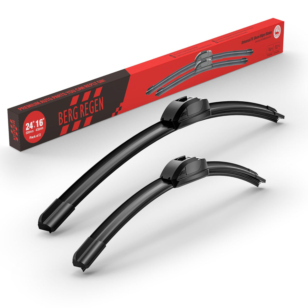 BERG REGEN 22"+22" Windshield Wiper Blades,22 Wiper Blades 2 pack Replacement for Ford F Series 2012-2023 Expedition 2008-2022,Chevy Silverado GMC Sierra Series 2019-2024–Genuine OEM Quality(Set of 2)
