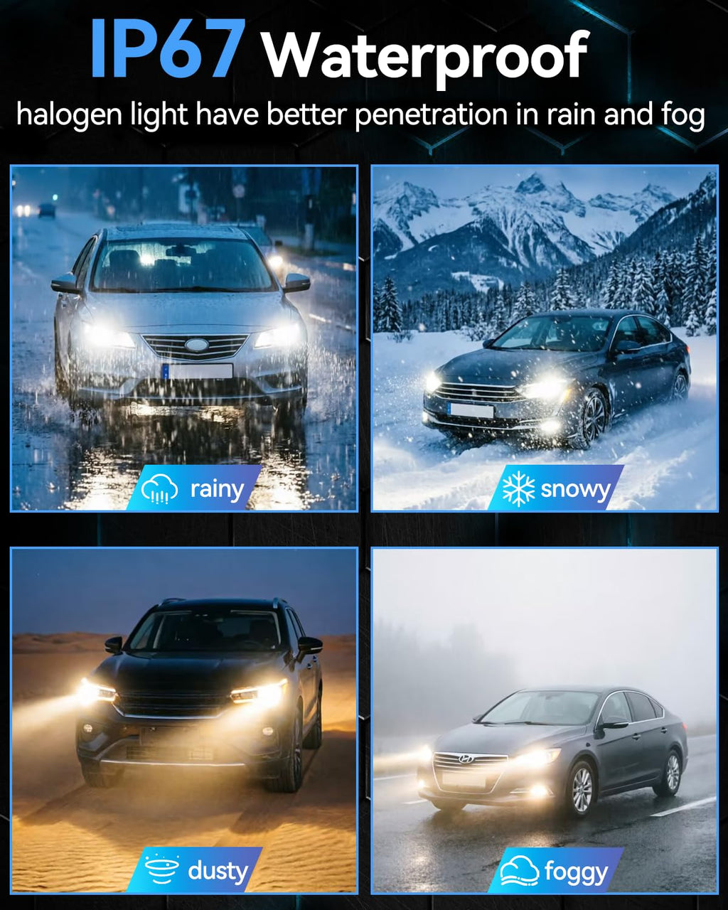 NEWBROWN H11 Headlight Bulb Halogen Fog Light Bulb Low Beam 12V 55W 5000K White Light Long Life Replacement PGJ19-2 (H11, 2 Pcs)