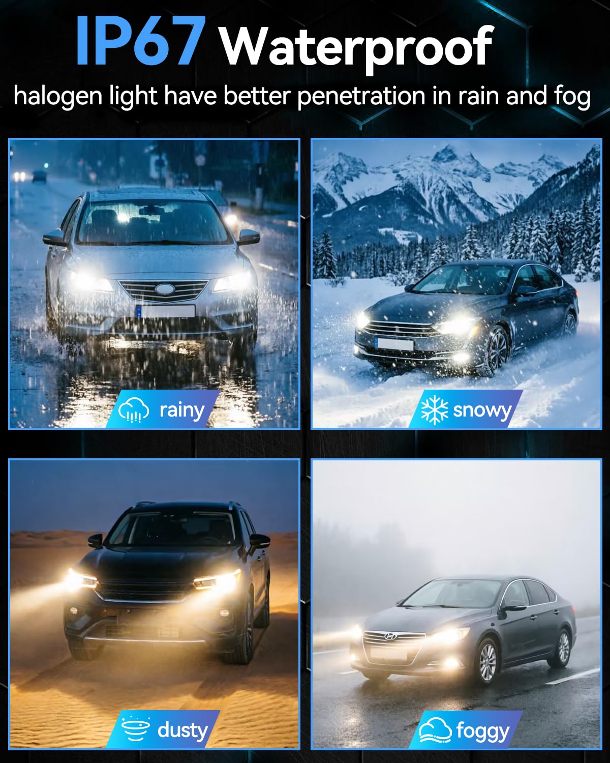 NEWBROWN H11 Headlight Bulb Halogen Fog Light Bulb Low Beam 12V 55W 5000K White Light Long Life Replacement PGJ19-2 (H11, 2 Pcs)