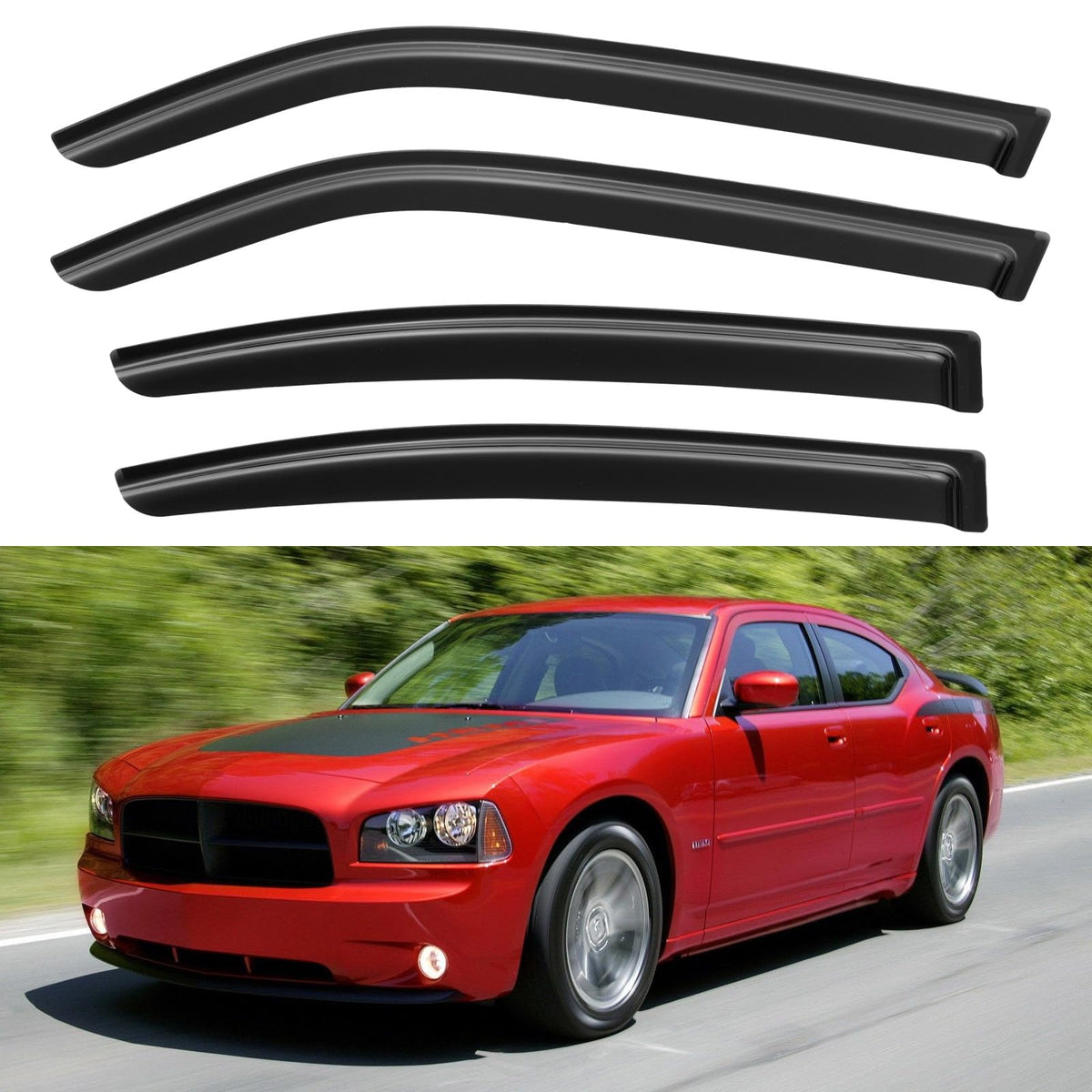 Window Visors Rain Guards for 2015-2026 Ford F150 Crew/SuperCrew Cab