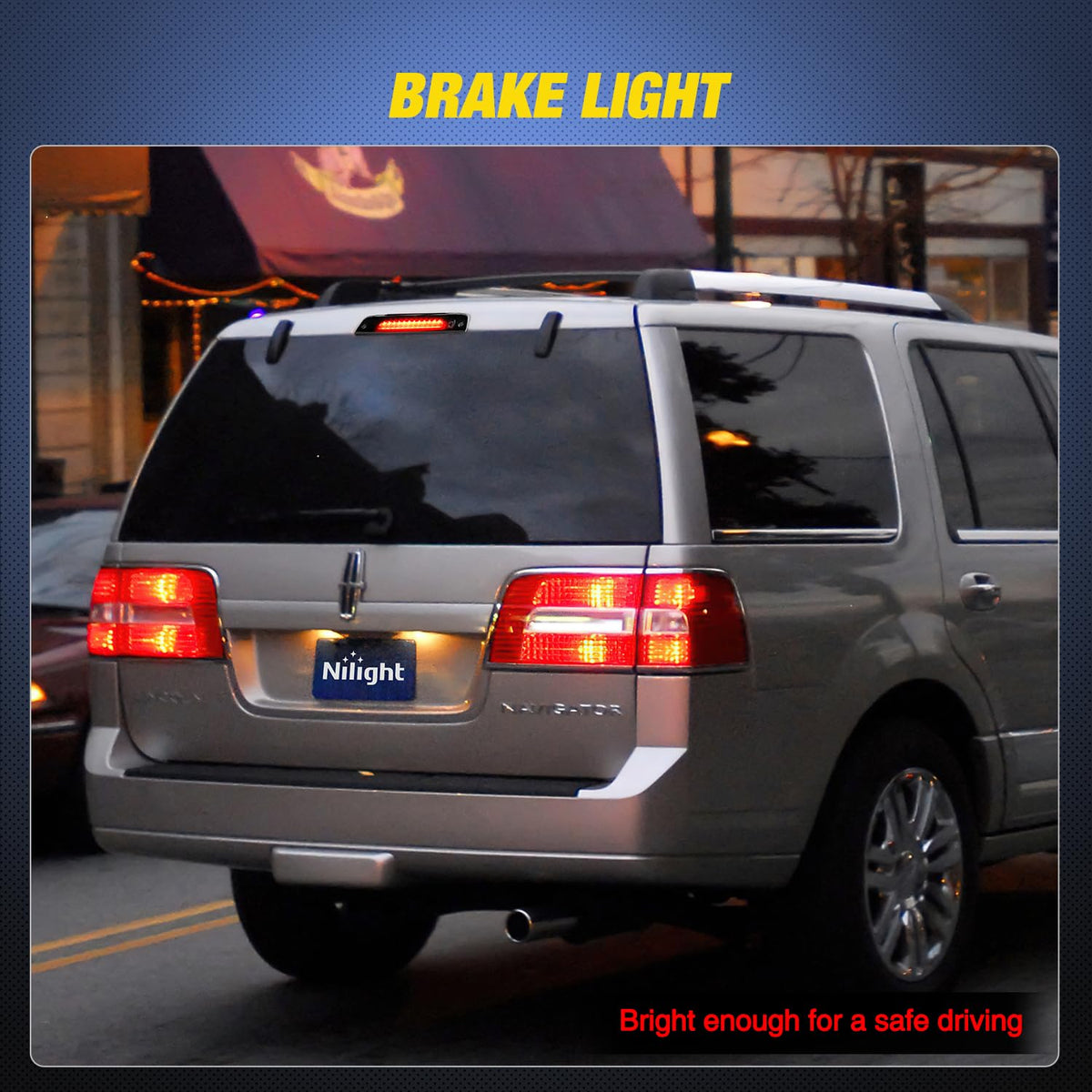 Nilight Third Brake Light for Ford F-150 2009-2014, Smoked Lens