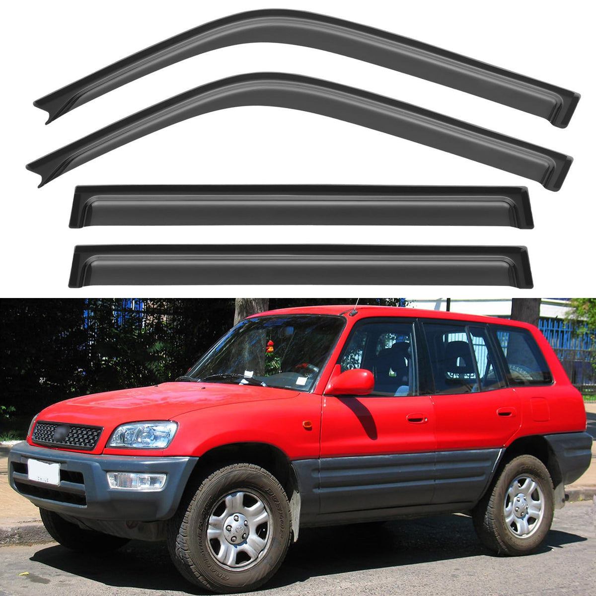 Window Visors Rain Guards for 2015-2026 Ford F150 Crew/SuperCrew Cab