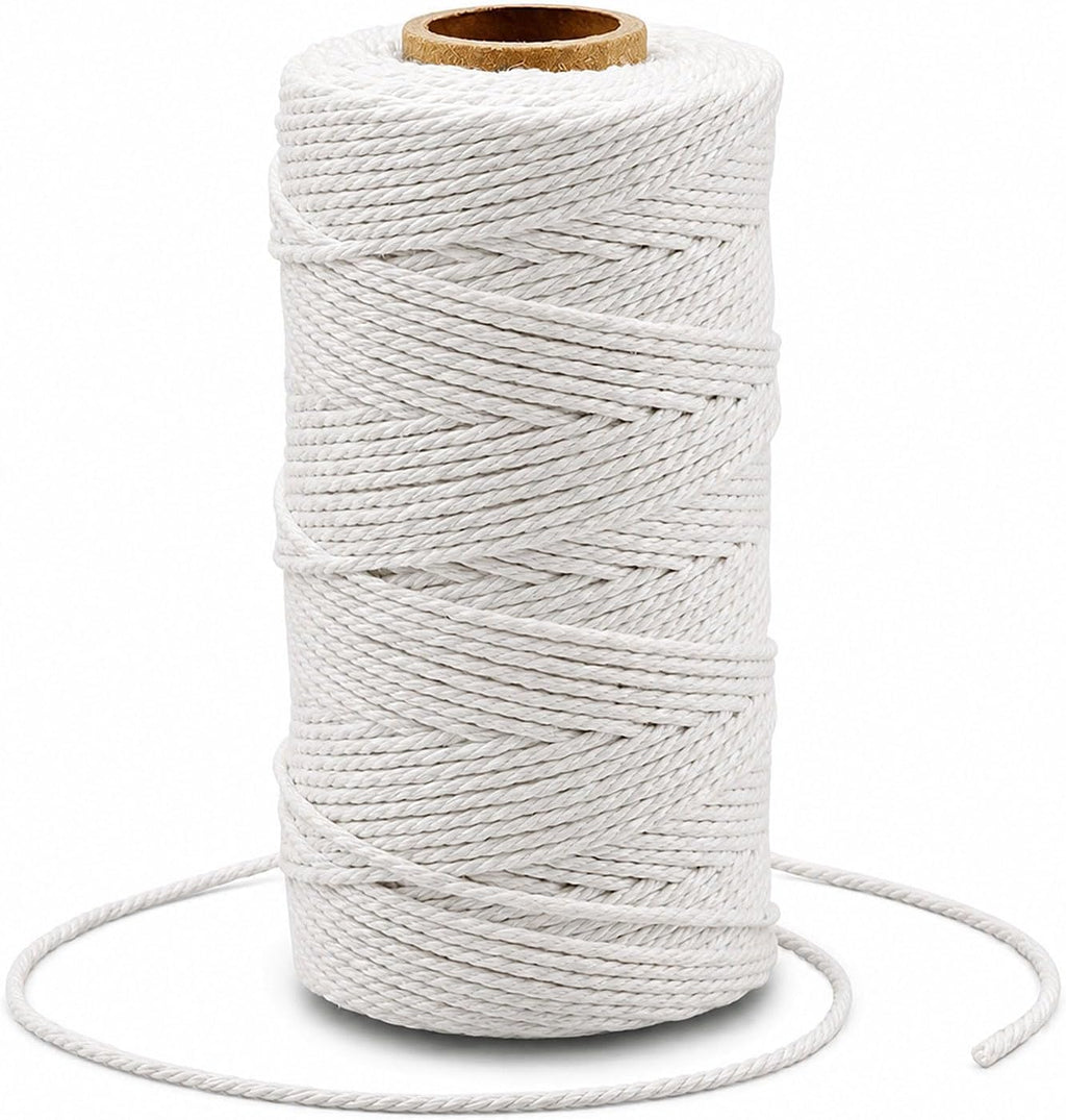 G2PLUS 2MM White String, 328 Feet Cotton Bakers Twine for Craft & Cooking