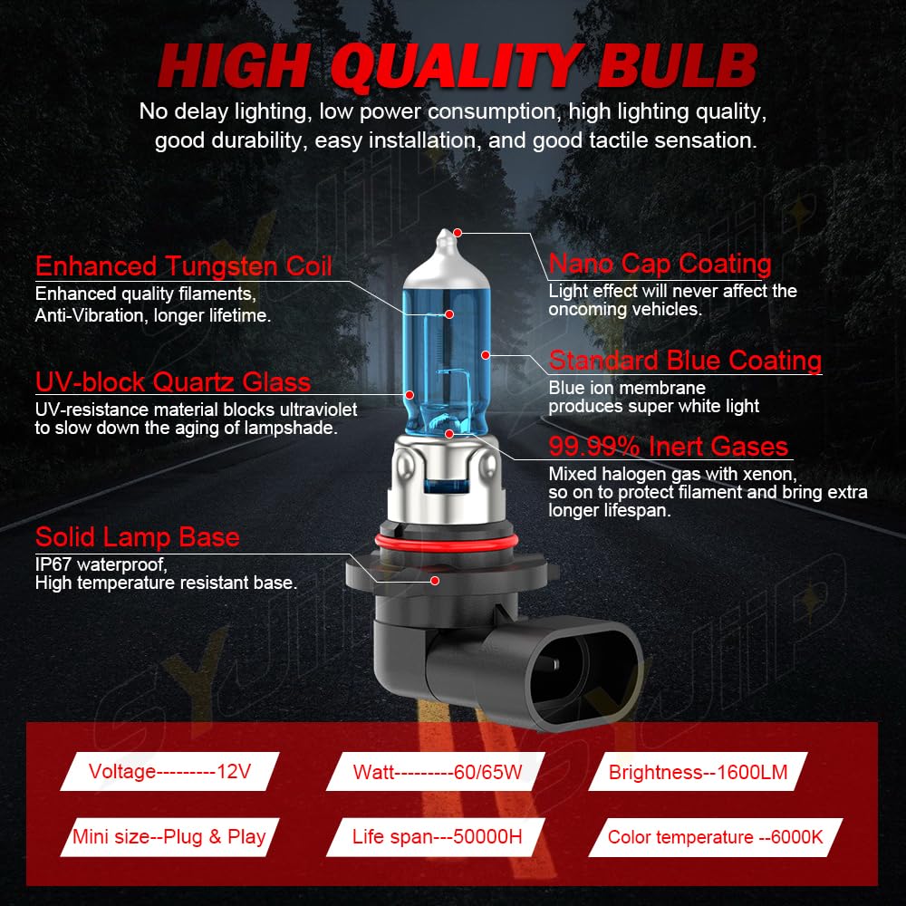 For Honda Civic Sedan 2004-2015 Headlight Bulbs, 9005 9006 High Low Beams