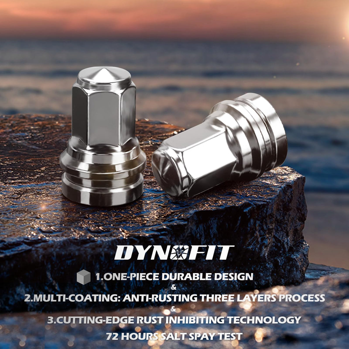 dynofit 24pcs 14x1.5 OEM/Stock Lug Nuts for 2015-2026 Expedition/F-150, M14-1.5 One-Piece Design Factory Chrome Wheel Lugnuts for Lincoln 2015-2026 Navigator, 21mm Hex Anti-Rusting Updated