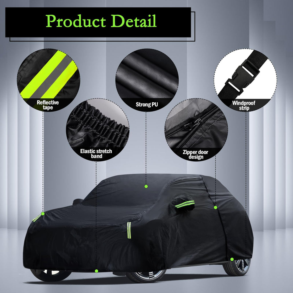 Waterproof Car Cover for Jeep Wrangler 4 Door 2006-2026 JK JL Windproof