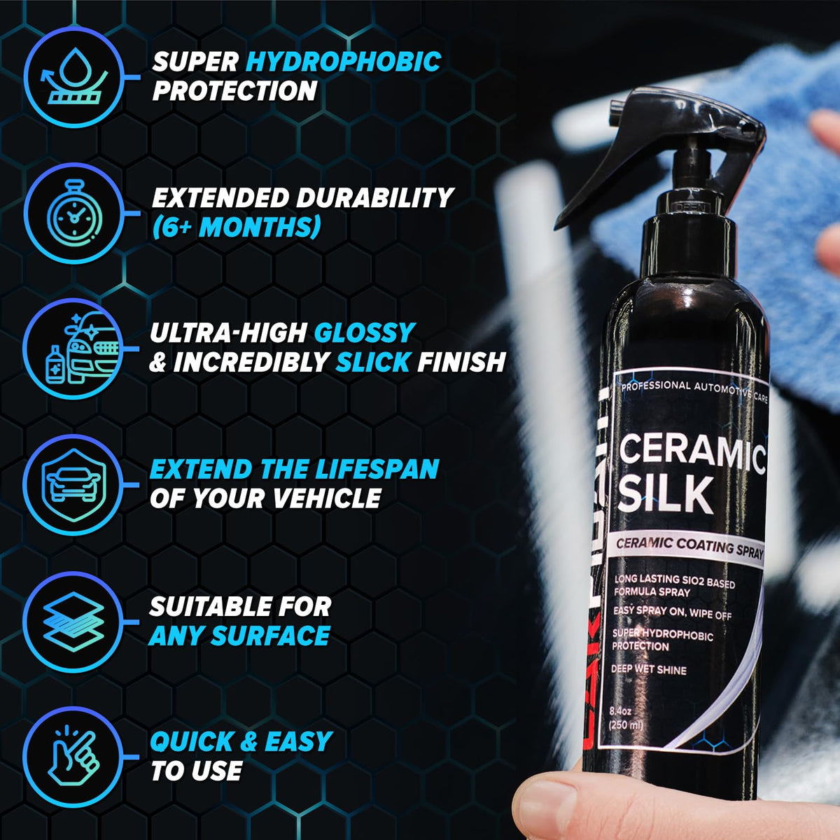Carfidant Scratch Repair and Swirl Remover - Car Paint Scratch Remover & Restorer Kit with Buffer Pad - Polishing & Waxing Kits - Compound for Vehicles Paint Repair - 8.4 fl. Oz.