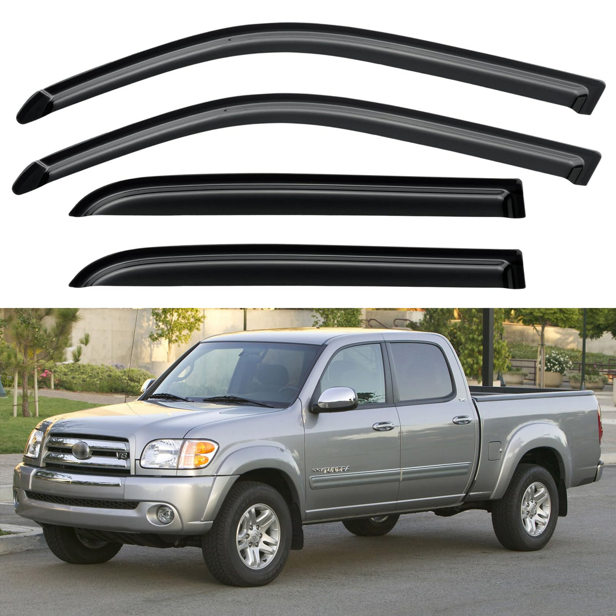 Window Visors Rain Guards for 2015-2026 Ford F150 Crew/SuperCrew Cab