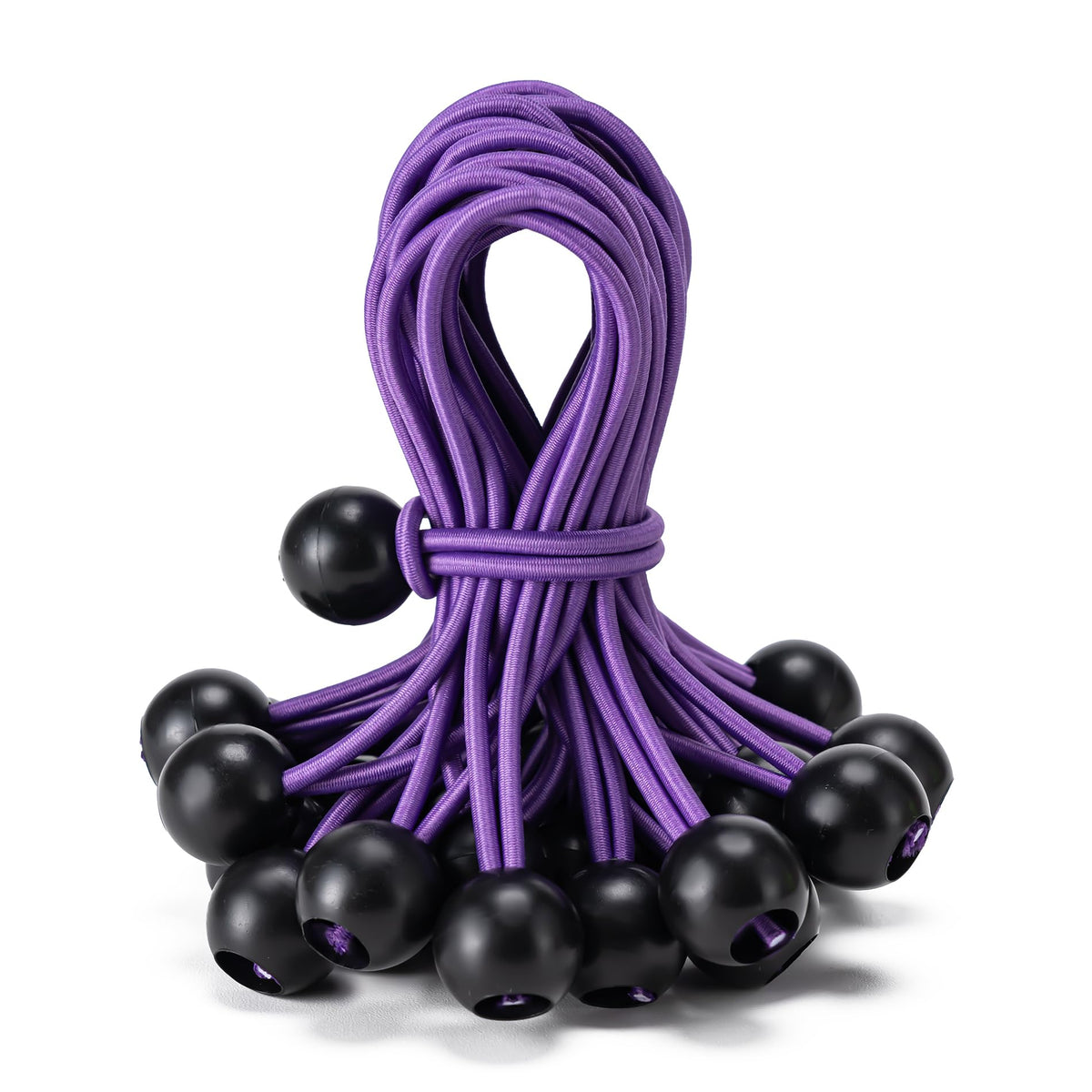30 Pack Ball Bungee Cord, Heavy Duty Bungie Cord Balls (6",Black/White)