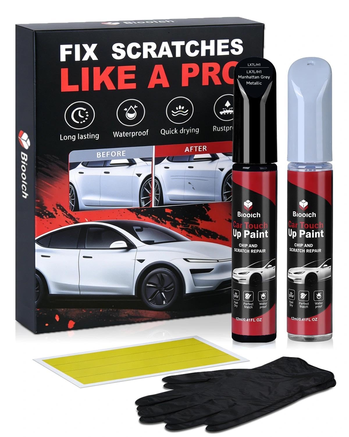 White Frost Tricoat G1W/WA140X for GMC Touch Up Paint Kit[2K Clear Coat Included],Exact Color Match Touch Up Paint for Chip and Scratch