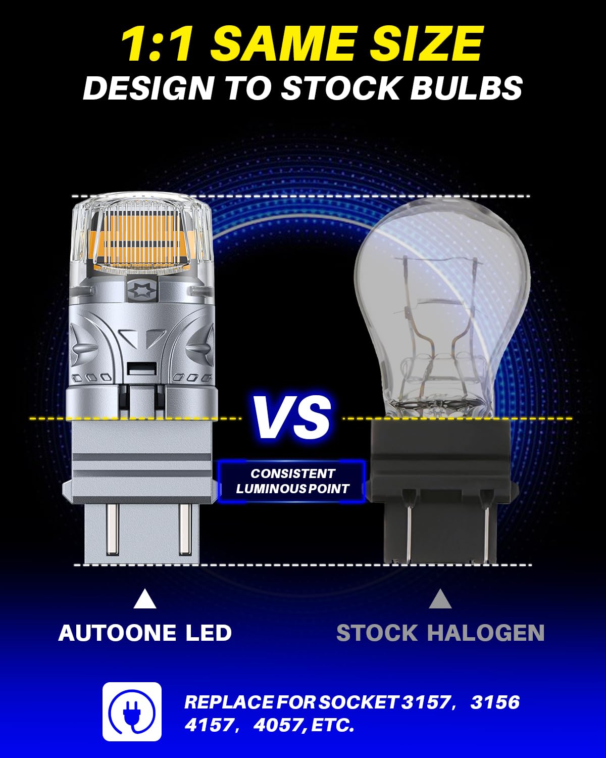 AUTOONE 194 LED License Plate Light 300% High Brightness T10 168 2825 W5W Bulbs for Dome Map Door Courtesy Interior Car 6500K White, Pack of 2