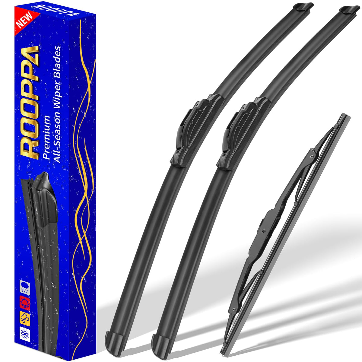 3 Wipers Fits Honda Odyssey 2005-2024 Wiper Blades