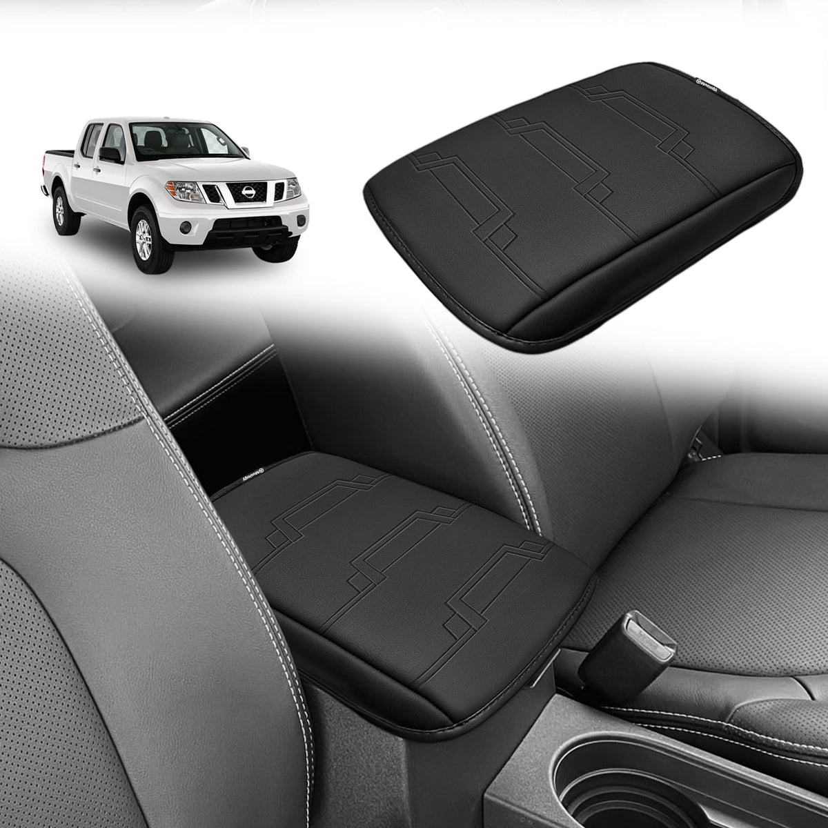 Muslogy Armrest Cover for Silverado/Sierra 2019-2026, Regular Thick, Bench