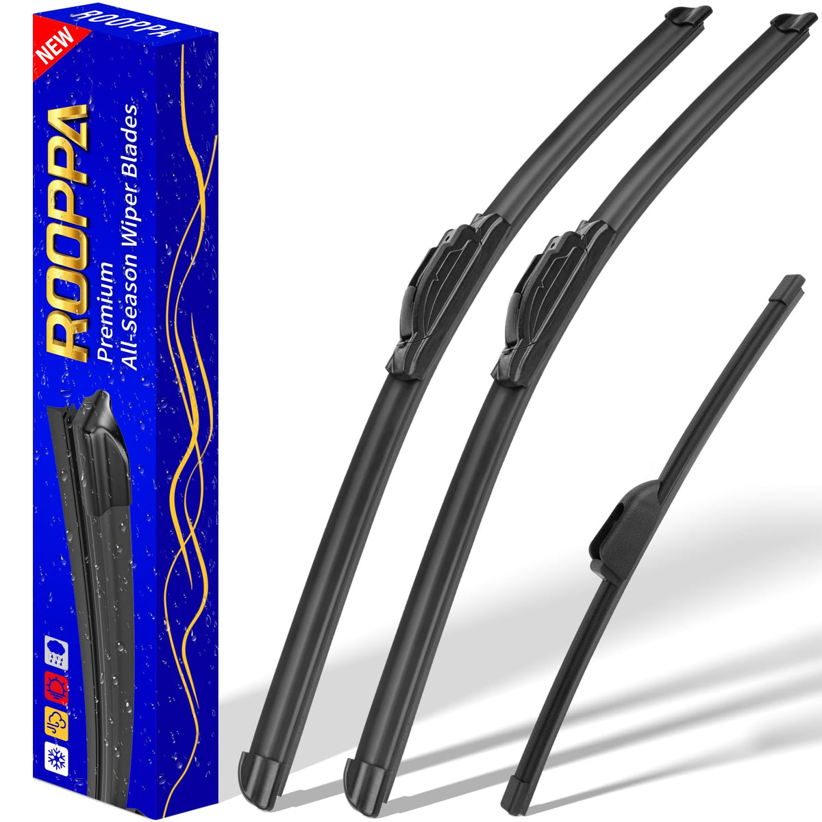 3 Wipers Fits Honda CRV CR-V 2017-2022 Wiper Blades