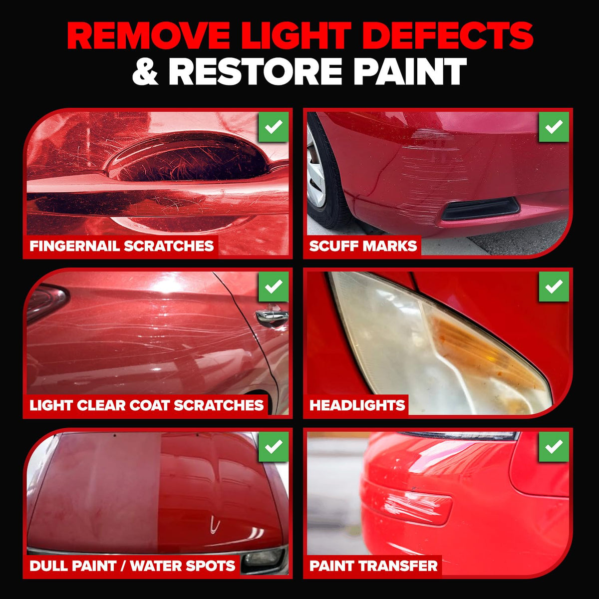 Carfidant Scratch Repair and Swirl Remover - Car Paint Scratch Remover & Restorer Kit with Buffer Pad - Polishing & Waxing Kits - Compound for Vehicles Paint Repair - 8.4 fl. Oz.