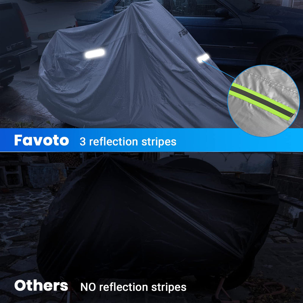 Favoto Motorcycle Cover Waterproof Outdoor Motorcycle Cover Heavy Duty