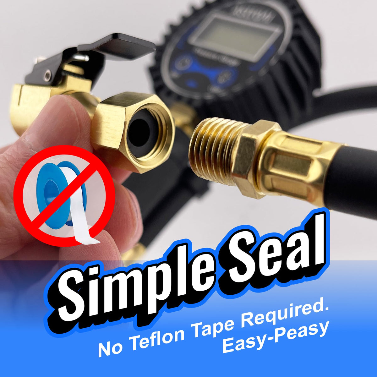 Chuck Mates Quick-Connect Locking Air Chuck for Tire Inflators (1 Pack)