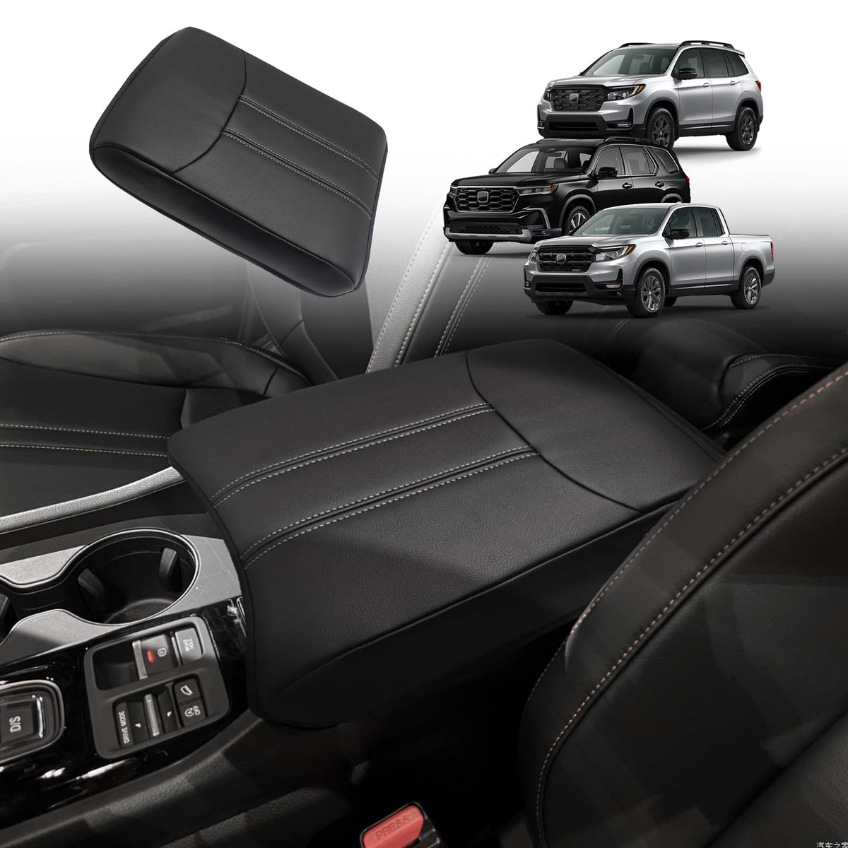 Muslogy Armrest Cover for Silverado/Sierra 2019-2026, Regular Thick, Bench