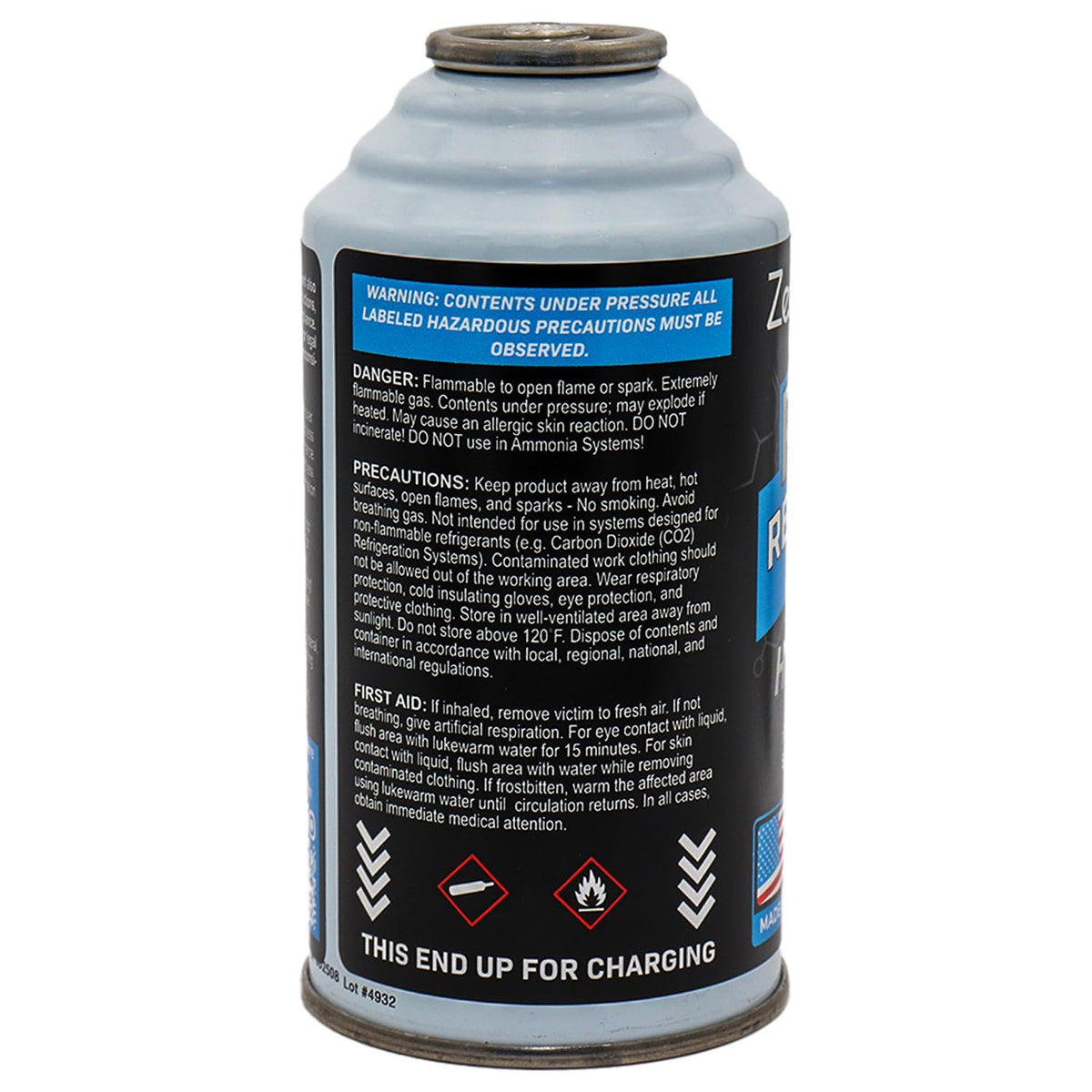 ZeroR AC Refrigerant R134a Replacement - Eco-Friendly, 100% Natural Hydrocarbon Gas - Compatible and Easy to Install with R134a A/C Recharge Systems - 3 Cans (6oz Each)
