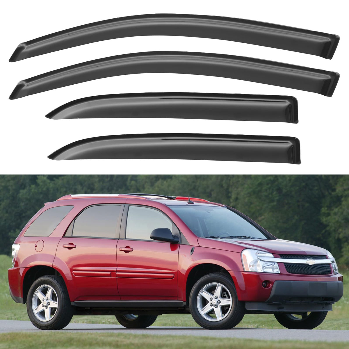 Window Visors Rain Guards for 2015-2026 Ford F150 Crew/SuperCrew Cab