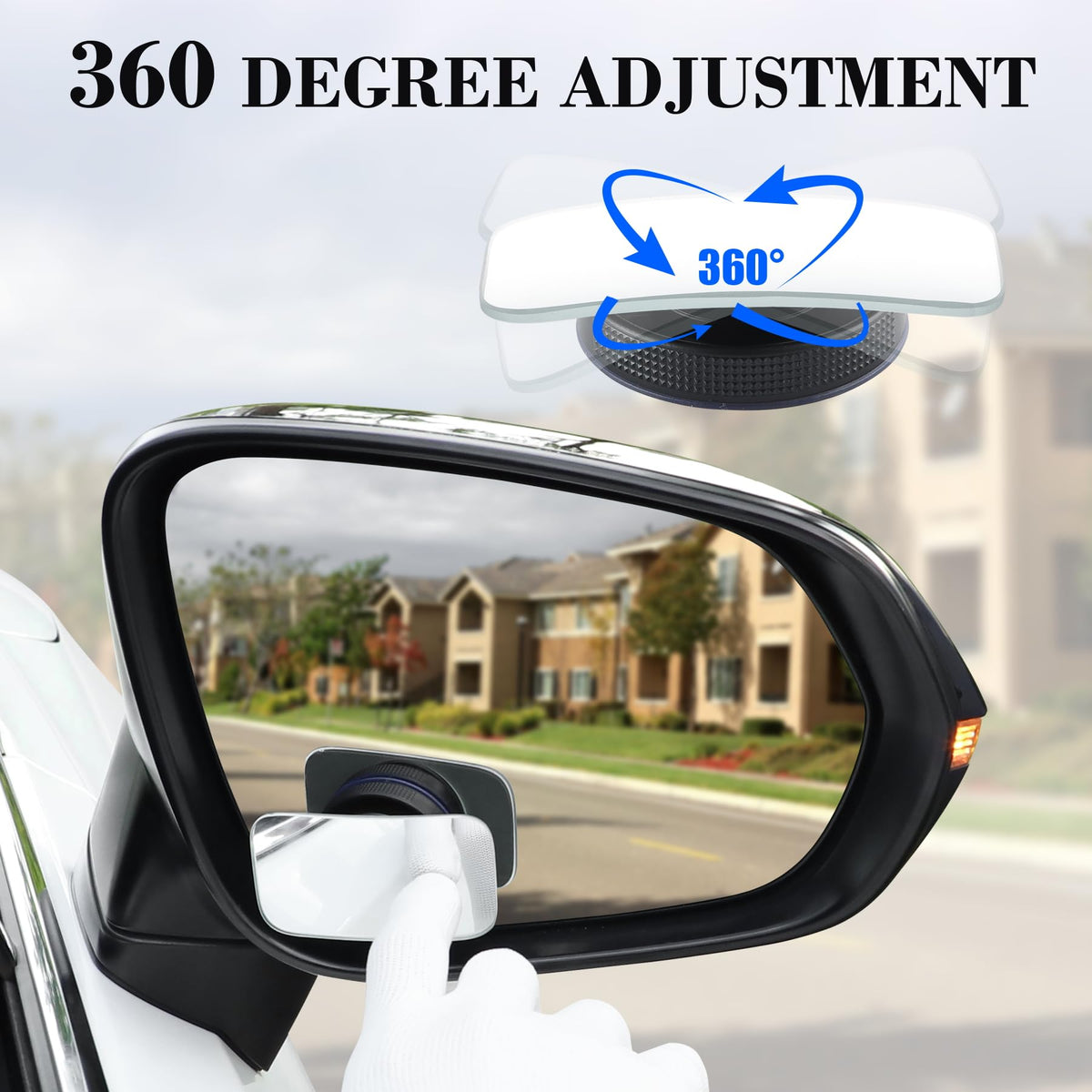 LivTee Blind Spot Car Mirror, HD Glass Frameless Convex Side Mirror Blindspot, Wide Angle Rear View Mirrors for SUVs, Trucks and RVs - Car Accessories