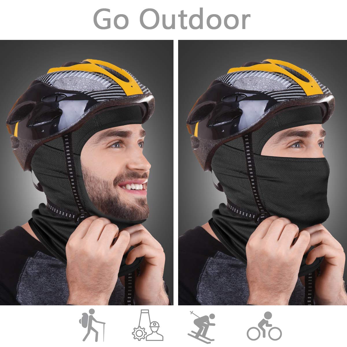 Achiou Ski Mask for Men and Women, Lightweight UV Balaclava Face Cover
