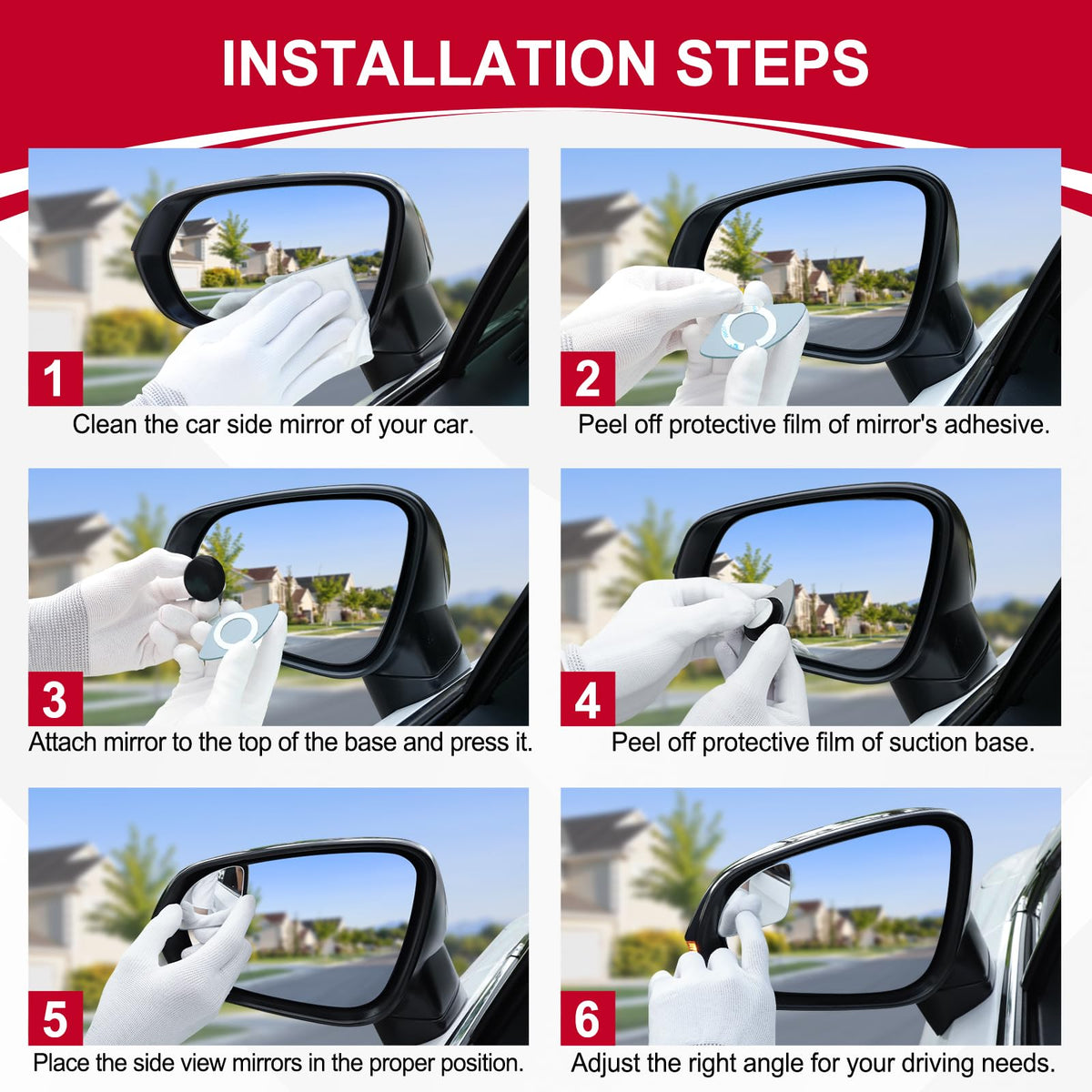 LivTee Blind Spot Car Mirror, HD Glass Frameless Convex Side Mirror Blindspot, Wide Angle Rear View Mirrors for SUVs, Trucks and RVs - Car Accessories