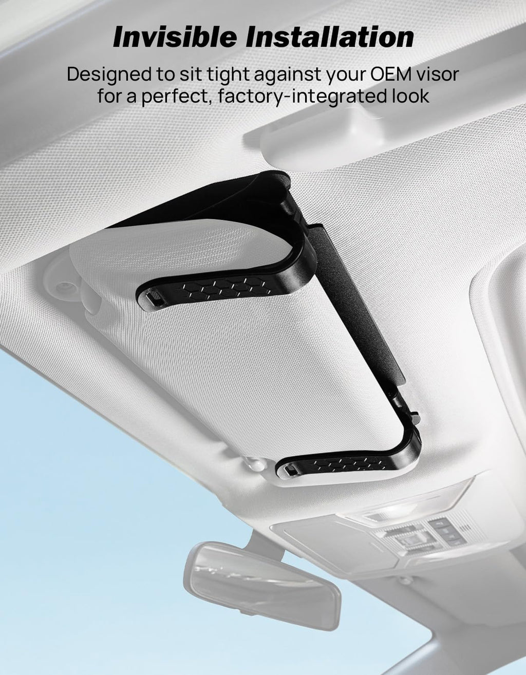 JOYTUTUS Sun Visor Extender for Cars, Polarized Sun Visor Extender Universal Sun Blocker UV400, Adjustable Visor Extension for Car Visor,Double-Clip,Anti Glare Stray Light