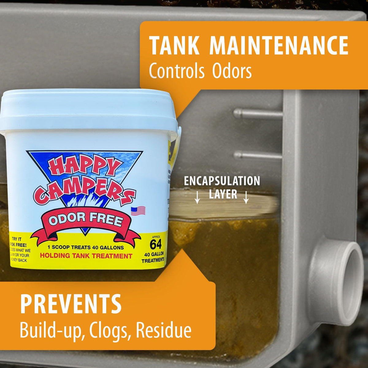 Happy Campers RV Toilet & Holding Tank Treatment – 18 Treatments