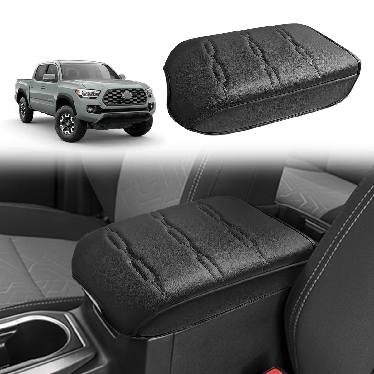 Muslogy Armrest Cover for Silverado/Sierra 2019-2026, Regular Thick, Bench