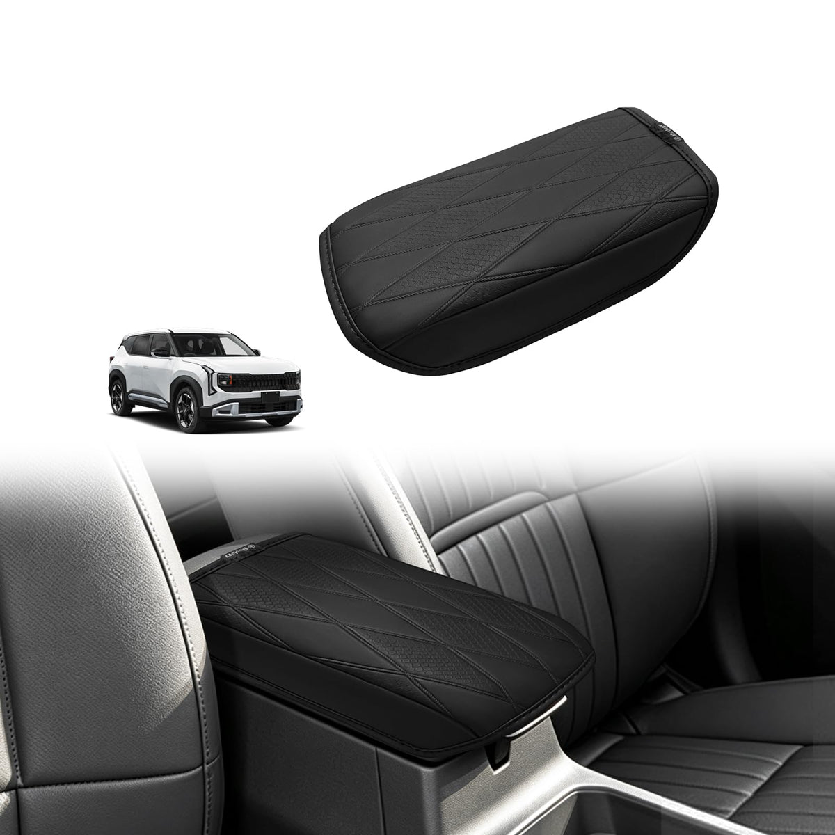 Muslogy Armrest Cover for Silverado/Sierra 2019-2026, Regular Thick, Bench