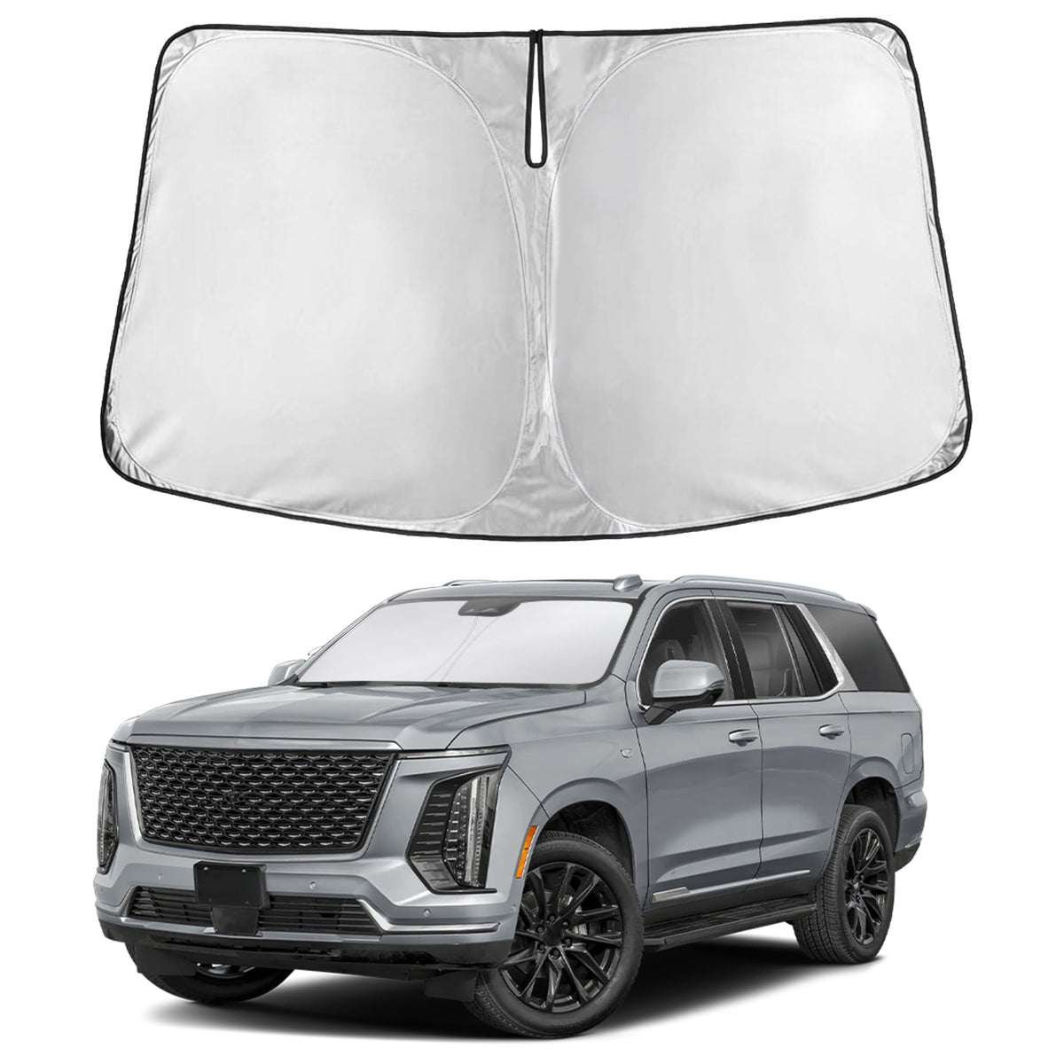 Autovir Windshield Sun Shade, Foldable Car Window Shades, 280T Visor Shade