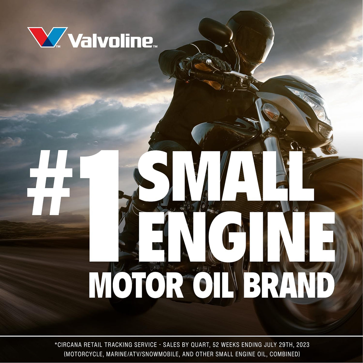 Valvoline 4-Stroke Motorcycle Full Synthetic 10W-40 Motor Oil 1 Quart