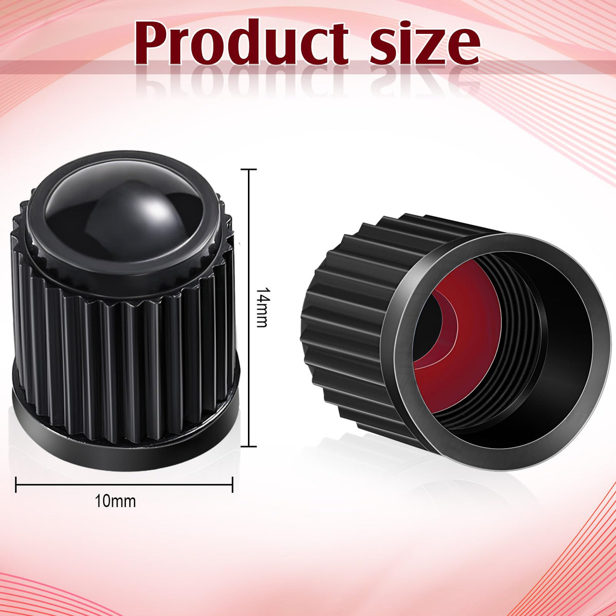 Outus 20 Pcs Tire Valve Stem Caps Universal Tire Caps,Black