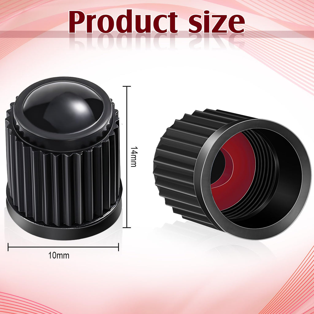 Outus 20 Pcs Tire Valve Stem Caps Universal Tire Caps,Black