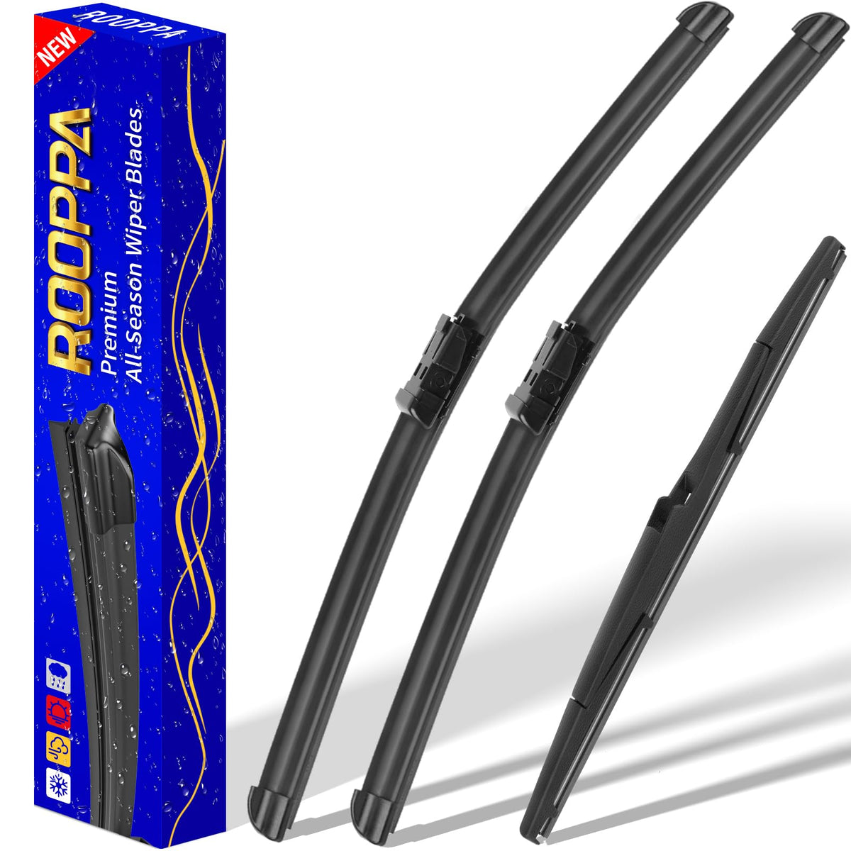 3 Wipers Fits Honda CRV CR-V 2017-2022 Wiper Blades