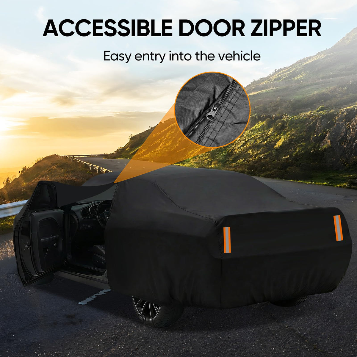 NEVERLAND Car Cover Waterproof All Weather for Sedan 183''L x 70''W x 59''H