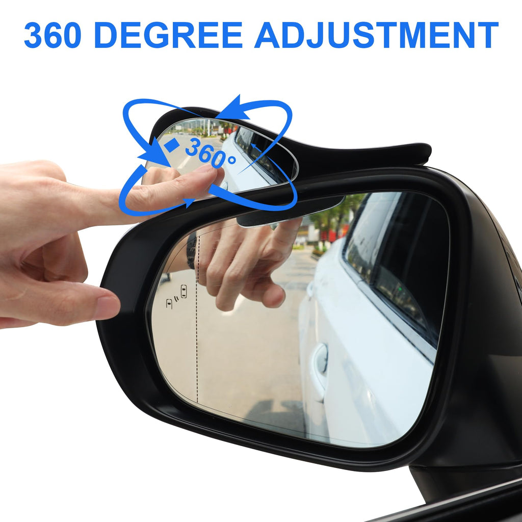 LivTee Blind Spot Car Mirror, HD Glass Frameless Convex Side Mirror Blindspot, Wide Angle Rear View Mirrors for SUVs, Trucks and RVs - Car Accessories
